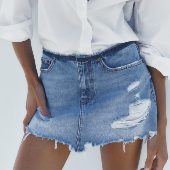 Zara High Rise 5 Pocket Mini Skirt - XS - Picture 4 of 6